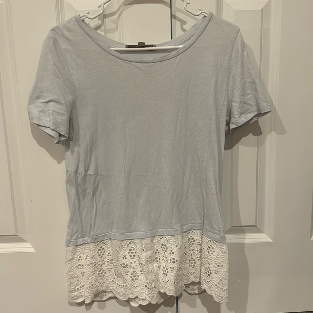 Baby blue loft top with lace bottoms size small